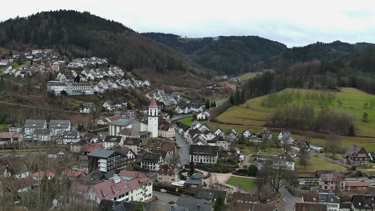 Dieses Bild zeigt eine Webcam-Aufnahme von Ottenhöfen, aufgenommen am Sonntag, den 22.02.2026 um 11:40 Uhr