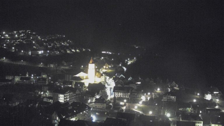 Dieses Bild zeigt eine Webcam-Aufnahme von Ottenhöfen, aufgenommen am Sonntag, den 15.02.2026 um 22:30 Uhr