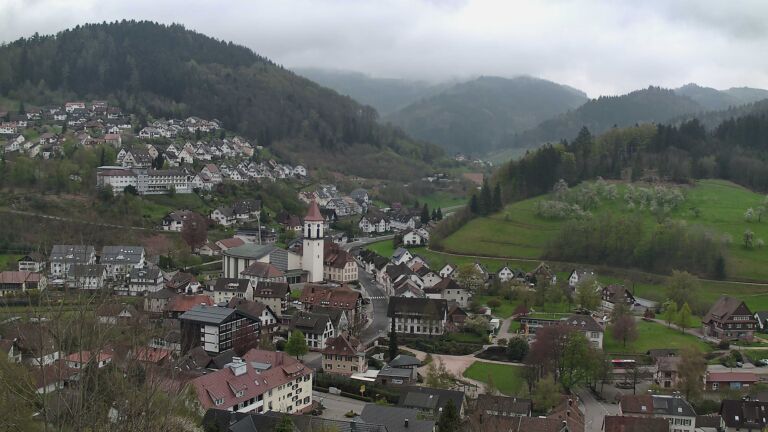 Dieses Bild zeigt eine Webcam-Aufnahme von Ottenhöfen, aufgenommen am Dienstag, den 14.04.2026 um 13:50 Uhr