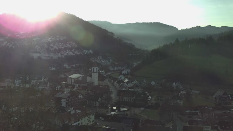 Dieses Bild zeigt eine Webcam-Aufnahme von Ottenhöfen, aufgenommen am Sonntag, den 21.12.2025 um 09:50 Uhr