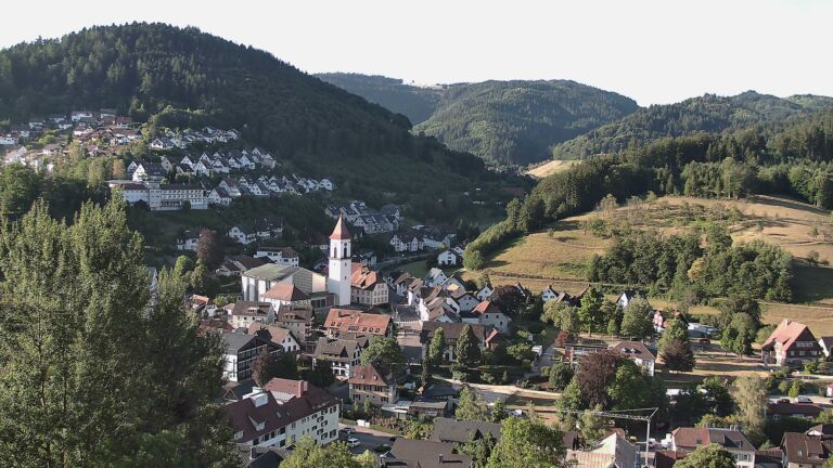 Dieses Bild zeigt eine Webcam-Aufnahme von Ottenhöfen, aufgenommen am Freitag, den 24.07.2026 um 07:50 Uhr