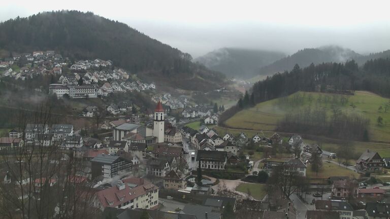 Dieses Bild zeigt eine Webcam-Aufnahme von Ottenhöfen, aufgenommen am Montag, den 26.01.2026 um 10:20 Uhr