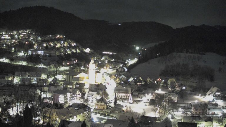 Dieses Bild zeigt eine Webcam-Aufnahme von Ottenhöfen, aufgenommen am Sonntag, den 04.01.2026 um 19:50 Uhr