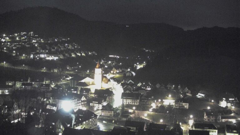 Dieses Bild zeigt eine Webcam-Aufnahme von Ottenhöfen, aufgenommen am Donnerstag, den 19.02.2026 um 18:50 Uhr