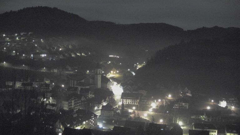 Dieses Bild zeigt eine Webcam-Aufnahme von Ottenhöfen, aufgenommen am Dienstag, den 03.02.2026 um 01:30 Uhr