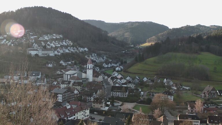 Dieses Bild zeigt eine Webcam-Aufnahme von Ottenhöfen, aufgenommen am Freitag, den 27.02.2026 um 08:20 Uhr