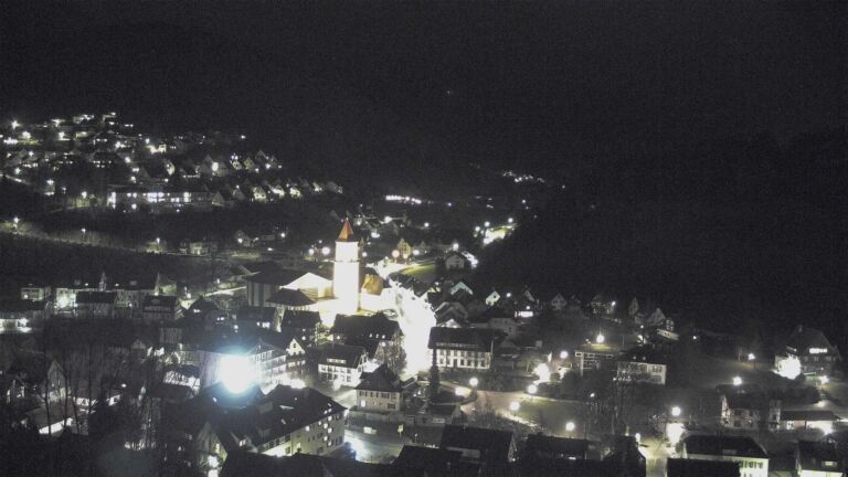 Dieses Bild zeigt eine Webcam-Aufnahme von Ottenhöfen, aufgenommen am Freitag, den 20.02.2026 um 19:40 Uhr