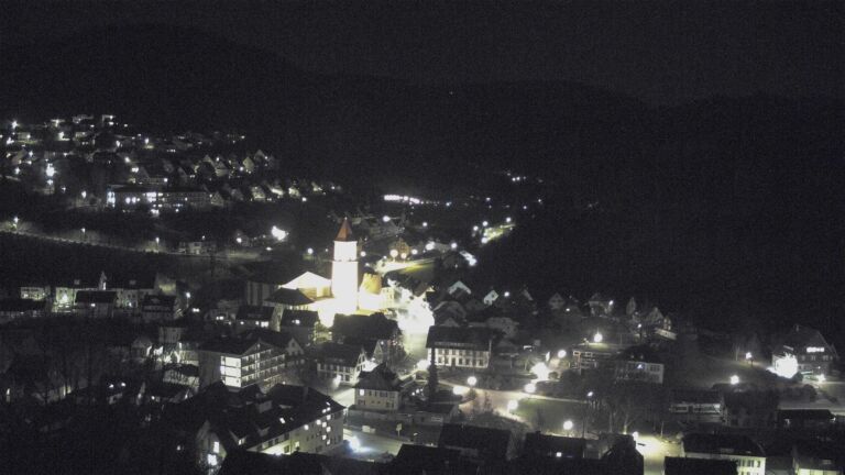 Dieses Bild zeigt eine Webcam-Aufnahme von Ottenhöfen, aufgenommen am Sonntag, den 22.03.2026 um 22:00 Uhr