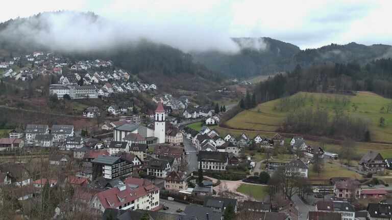 Dieses Bild zeigt eine Webcam-Aufnahme von Ottenhöfen, aufgenommen am Samstag, den 14.02.2026 um 08:00 Uhr