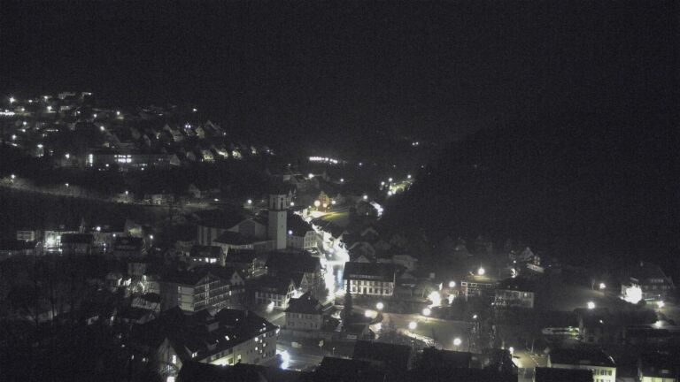 Dieses Bild zeigt eine Webcam-Aufnahme von Ottenhöfen, aufgenommen am Sonntag, den 22.02.2026 um 23:30 Uhr