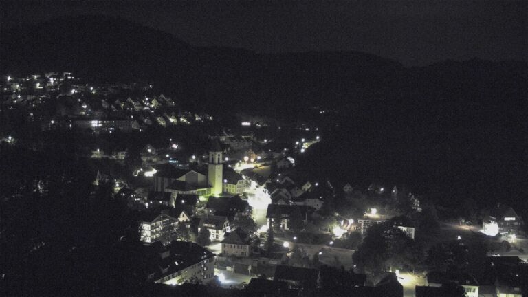 Dieses Bild zeigt eine Webcam-Aufnahme von Ottenhöfen, aufgenommen am Montag, den 17.08.2026 um 22:00 Uhr