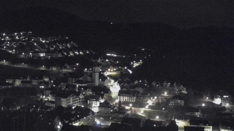 Dieses Bild zeigt eine Webcam-Aufnahme von Ottenhöfen, aufgenommen am Freitag, den 13.03.2026 um 23:30 Uhr