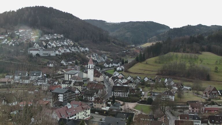 Dieses Bild zeigt eine Webcam-Aufnahme von Ottenhöfen, aufgenommen am Mittwoch, den 18.02.2026 um 08:30 Uhr