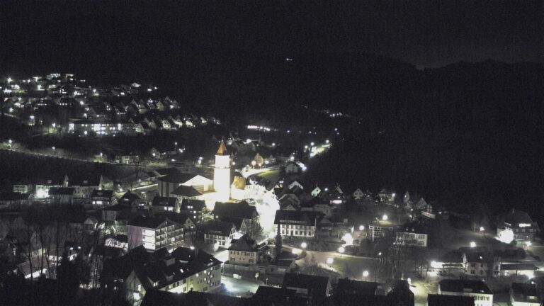 Dieses Bild zeigt eine Webcam-Aufnahme von Ottenhöfen, aufgenommen am Sonntag, den 22.02.2026 um 20:10 Uhr