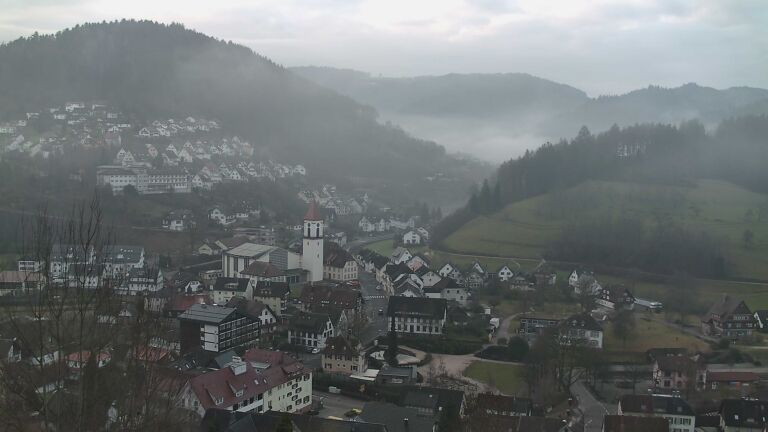 Dieses Bild zeigt eine Webcam-Aufnahme von Ottenhöfen, aufgenommen am Sonntag, den 01.02.2026 um 08:30 Uhr