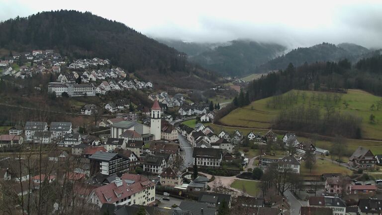 Dieses Bild zeigt eine Webcam-Aufnahme von Ottenhöfen, aufgenommen am Donnerstag, den 29.01.2026 um 14:30 Uhr