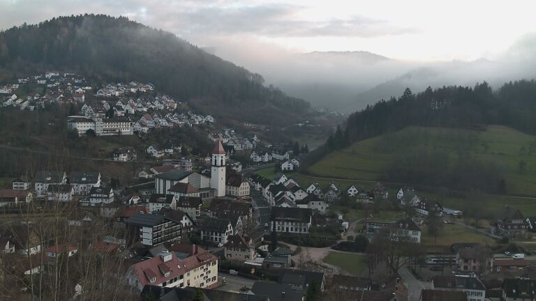 Dieses Bild zeigt eine Webcam-Aufnahme von Ottenhöfen, aufgenommen am Samstag, den 31.01.2026 um 16:40 Uhr