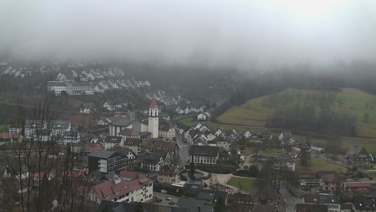 Dieses Bild zeigt eine Webcam-Aufnahme von Ottenhöfen, aufgenommen am Samstag, den 14.02.2026 um 12:10 Uhr