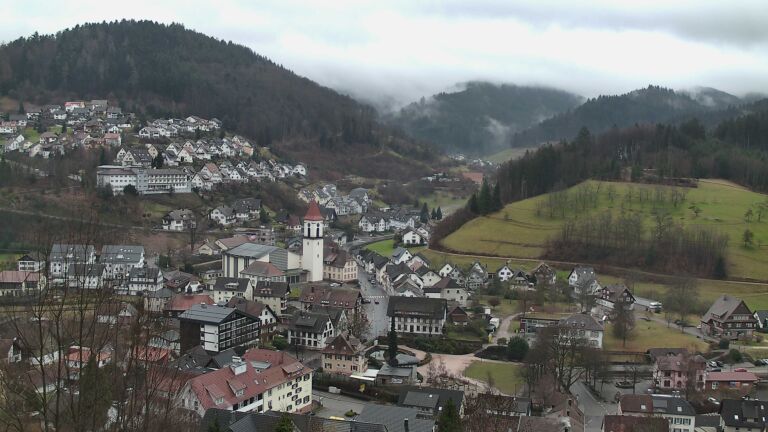 Dieses Bild zeigt eine Webcam-Aufnahme von Ottenhöfen, aufgenommen am Montag, den 26.01.2026 um 11:50 Uhr