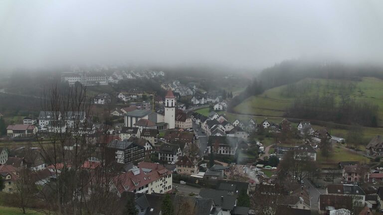 Dieses Bild zeigt eine Webcam-Aufnahme von Ottenhöfen, aufgenommen am Sonntag, den 14.12.2025 um 10:40 Uhr