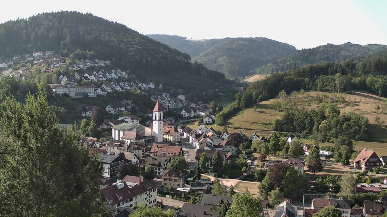 Dieses Bild zeigt eine Webcam-Aufnahme von Ottenhöfen, aufgenommen am Sonntag, den 02.08.2026 um 08:50 Uhr