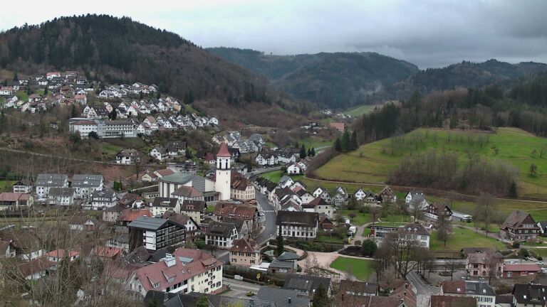 Dieses Bild zeigt eine Webcam-Aufnahme von Ottenhöfen, aufgenommen am Samstag, den 14.03.2026 um 17:50 Uhr