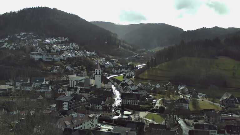 Dieses Bild zeigt eine Webcam-Aufnahme von Ottenhöfen, aufgenommen am Samstag, den 07.02.2026 um 11:50 Uhr