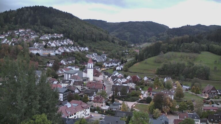 Dieses Bild zeigt eine Webcam-Aufnahme von Ottenhöfen, aufgenommen am Samstag, den 24.10.2026 um 07:50 Uhr
