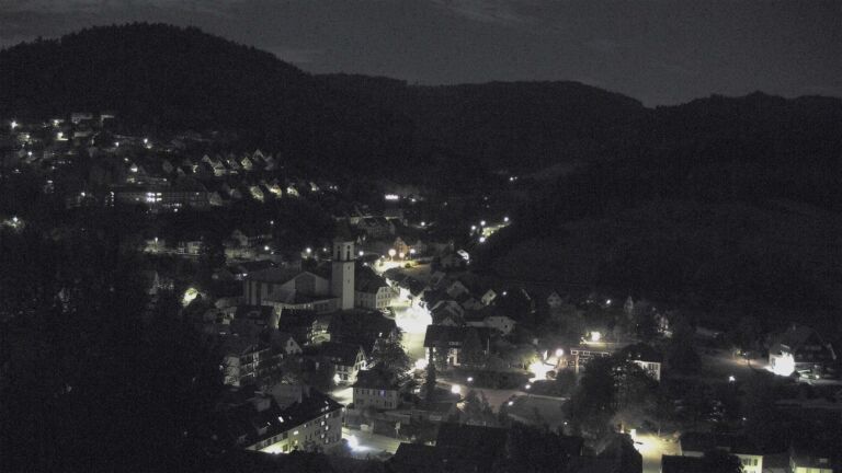 Dieses Bild zeigt eine Webcam-Aufnahme von Ottenhöfen, aufgenommen am Mittwoch, den 30.09.2026 um 01:00 Uhr