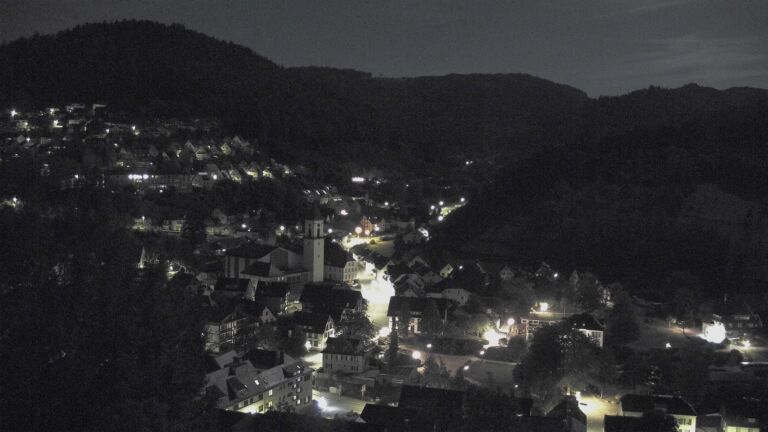 Dieses Bild zeigt eine Webcam-Aufnahme von Ottenhöfen, aufgenommen am Freitag, den 25.09.2026 um 01:00 Uhr