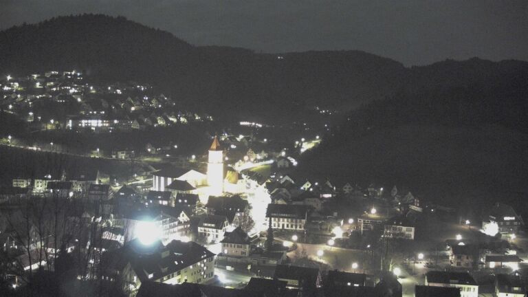 Dieses Bild zeigt eine Webcam-Aufnahme von Ottenhöfen, aufgenommen am Samstag, den 31.01.2026 um 19:10 Uhr