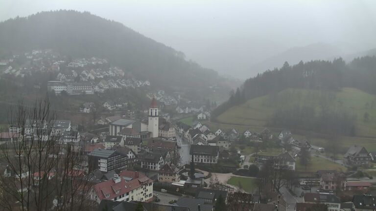 Dieses Bild zeigt eine Webcam-Aufnahme von Ottenhöfen, aufgenommen am Sonntag, den 22.02.2026 um 08:00 Uhr