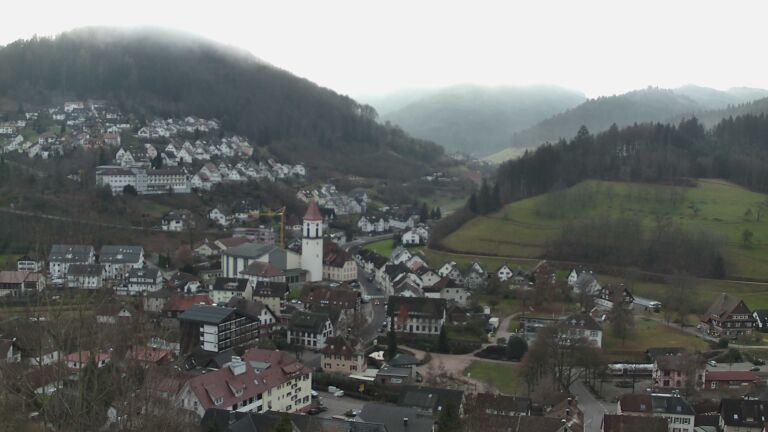 Dieses Bild zeigt eine Webcam-Aufnahme von Ottenhöfen, aufgenommen am Dienstag, den 23.12.2025 um 09:00 Uhr