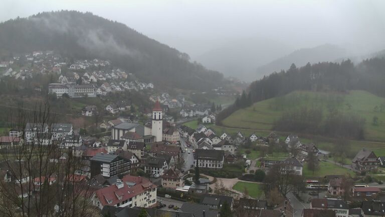 Dieses Bild zeigt eine Webcam-Aufnahme von Ottenhöfen, aufgenommen am Samstag, den 04.04.2026 um 08:50 Uhr