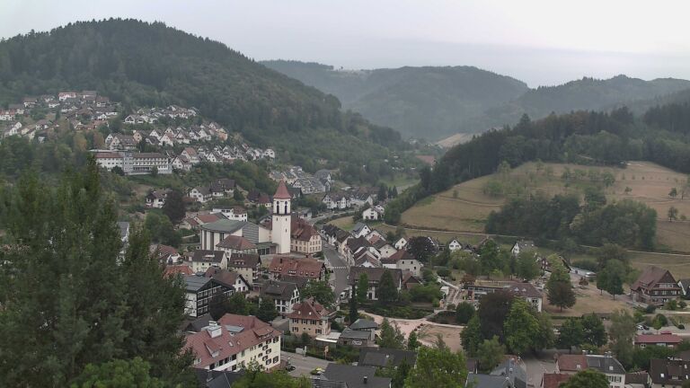 Dieses Bild zeigt eine Webcam-Aufnahme von Ottenhöfen, aufgenommen am Montag, den 17.08.2026 um 08:30 Uhr