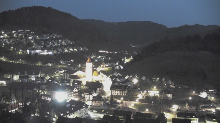 Dieses Bild zeigt eine Webcam-Aufnahme von Ottenhöfen, aufgenommen am Freitag, den 06.03.2026 um 19:00 Uhr