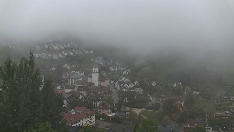 Dieses Bild zeigt eine Webcam-Aufnahme von Ottenhöfen, aufgenommen am Sonntag, den 18.10.2026 um 08:50 Uhr