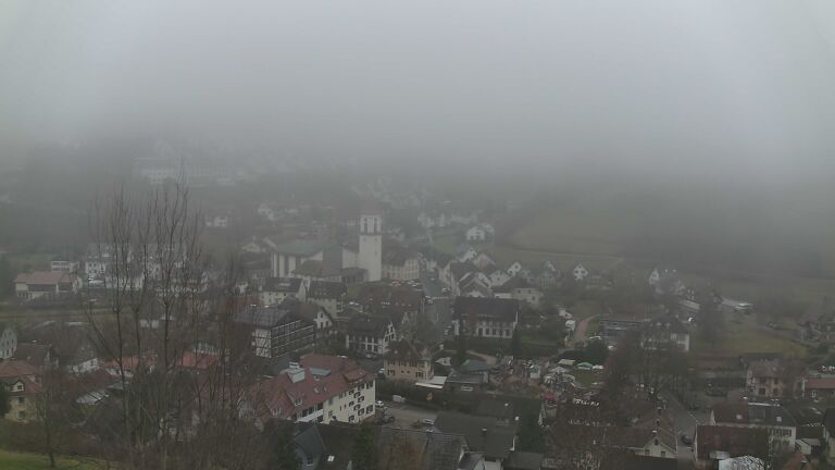 Dieses Bild zeigt eine Webcam-Aufnahme von Ottenhöfen, aufgenommen am Sonntag, den 14.12.2025 um 12:00 Uhr