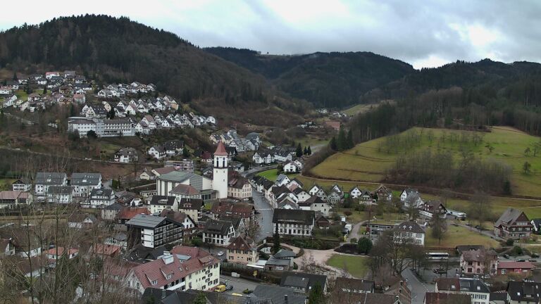 Dieses Bild zeigt eine Webcam-Aufnahme von Ottenhöfen, aufgenommen am Dienstag, den 10.02.2026 um 14:40 Uhr