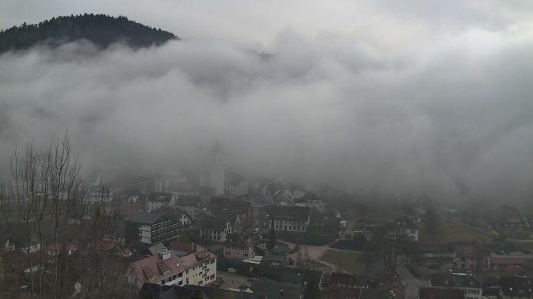 Dieses Bild zeigt eine Webcam-Aufnahme von Ottenhöfen, aufgenommen am Mittwoch, den 04.02.2026 um 14:10 Uhr