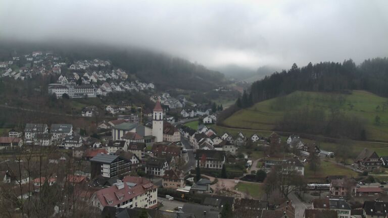 Dieses Bild zeigt eine Webcam-Aufnahme von Ottenhöfen, aufgenommen am Montag, den 22.12.2025 um 12:10 Uhr