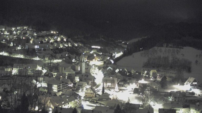 Dieses Bild zeigt eine Webcam-Aufnahme von Ottenhöfen, aufgenommen am Mittwoch, den 07.01.2026 um 23:00 Uhr