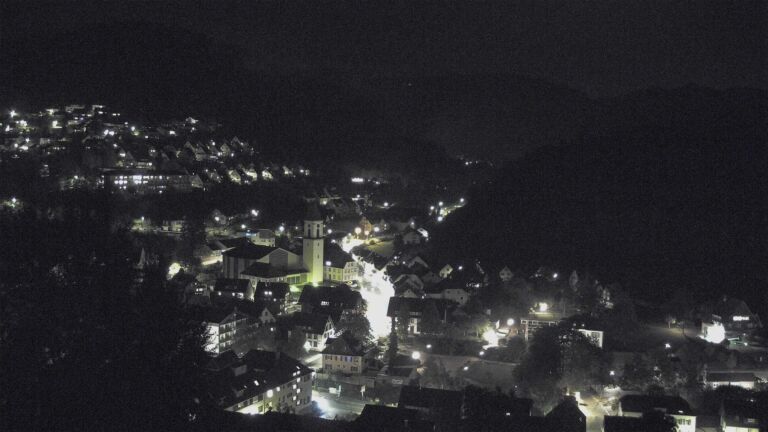 Dieses Bild zeigt eine Webcam-Aufnahme von Ottenhöfen, aufgenommen am Sonntag, den 04.10.2026 um 21:00 Uhr