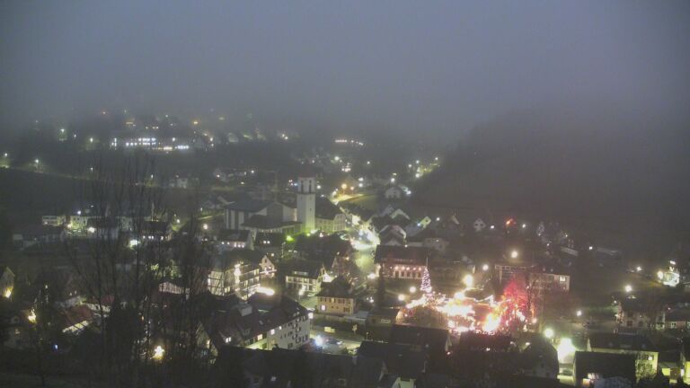 Dieses Bild zeigt eine Webcam-Aufnahme von Ottenhöfen, aufgenommen am Samstag, den 13.12.2025 um 17:10 Uhr