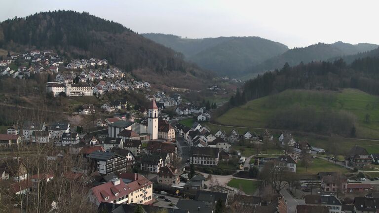 Dieses Bild zeigt eine Webcam-Aufnahme von Ottenhöfen, aufgenommen am Sonntag, den 08.03.2026 um 17:10 Uhr