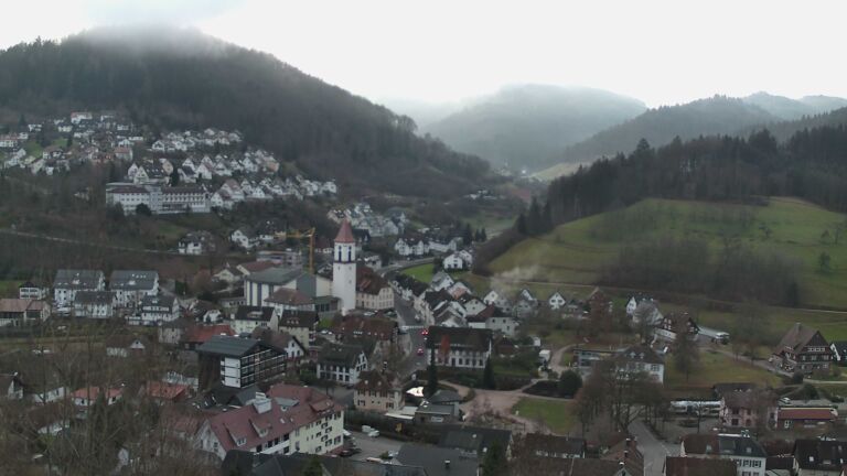 Dieses Bild zeigt eine Webcam-Aufnahme von Ottenhöfen, aufgenommen am Dienstag, den 23.12.2025 um 08:40 Uhr