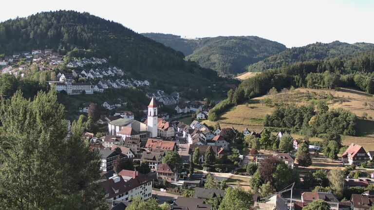 Dieses Bild zeigt eine Webcam-Aufnahme von Ottenhöfen, aufgenommen am Mittwoch, den 22.07.2026 um 08:00 Uhr