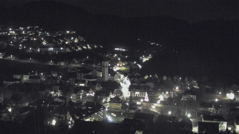 Dieses Bild zeigt eine Webcam-Aufnahme von Ottenhöfen, aufgenommen am Freitag, den 19.12.2025 um 23:30 Uhr