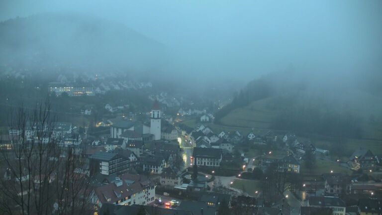 Dieses Bild zeigt eine Webcam-Aufnahme von Ottenhöfen, aufgenommen am Donnerstag, den 29.01.2026 um 07:50 Uhr