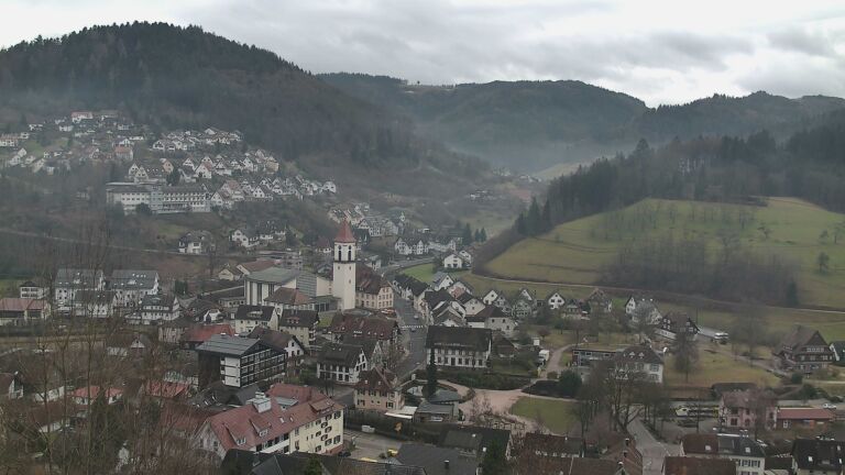 Dieses Bild zeigt eine Webcam-Aufnahme von Ottenhöfen, aufgenommen am Sonntag, den 01.02.2026 um 10:50 Uhr